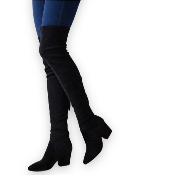 Ellis Classic Over The Knee Suede Leather Boots - Picture 5 of 11